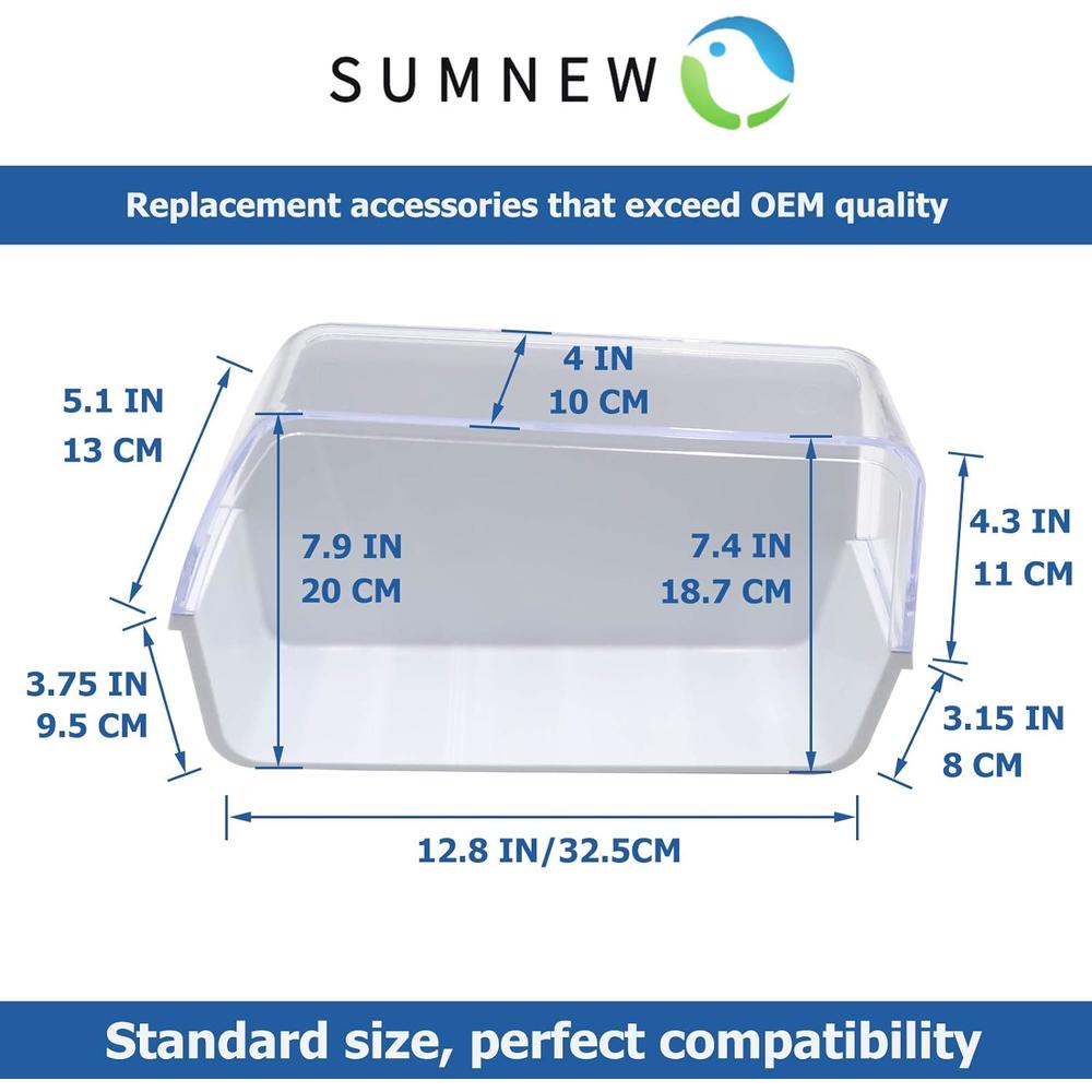 SUMNEW DA97-12650A, DA63-07104A, DA63-06963A Door Shelf Basket Bin (Right Side) Compatible with Samsung Refrigerator, Part number : AP