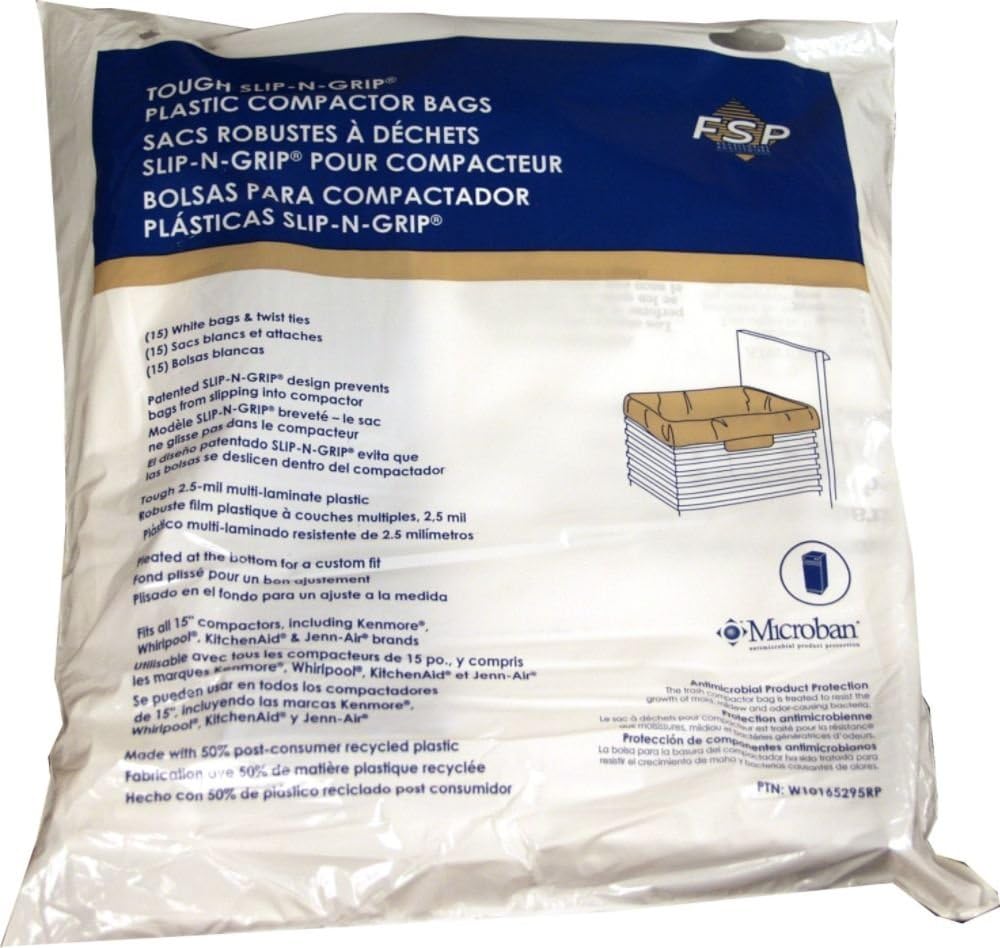 ForeverPRO FP-W10165295RP W10165295RP Trash Compactor Bags for Whirlpool Trash  Compactor 4318921 4318921RP 4319250 TCB12