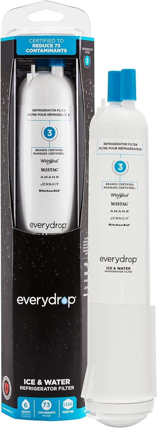 Whirlpool EveryDrop  Refrigerator Water Filter 3, EDR3RXD1 (Pack of 1),White