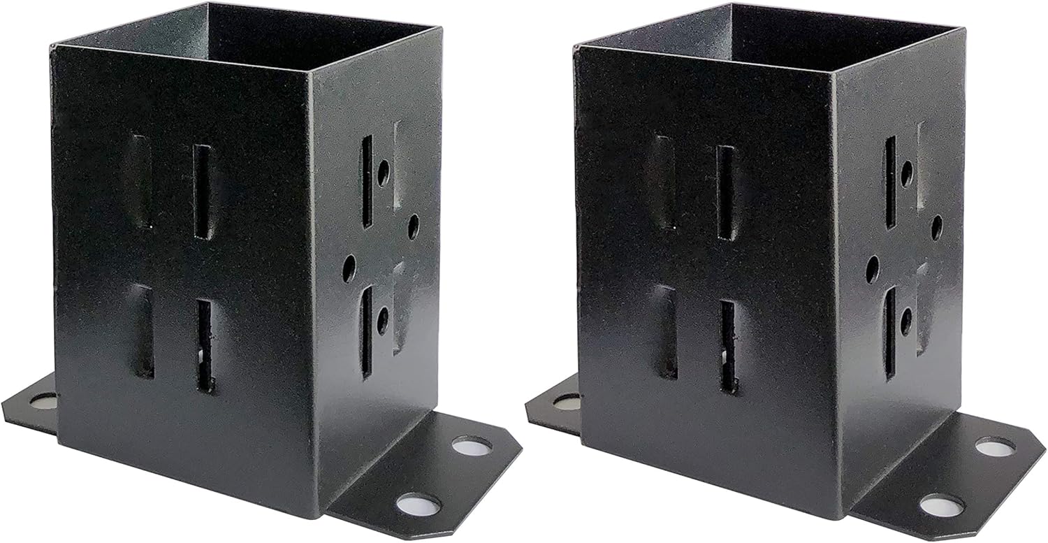 Adler Fence Post Base Brackets Heavy Duty Steel Powder Coated Anchor Support Use For 4x4 Wood 11 X 4 3 X 6 Black Adler Fence Post Base Brackets Heavy Duty Steel Powder Coated Anchor Support Use For 4x4 Wood 11 X 4 3 X 6 Black
