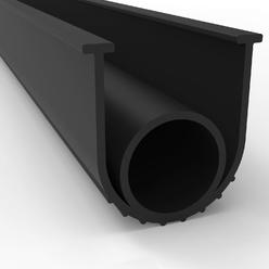 BOWSEN LTD BOWSEN Garage Door Seals Bottom Weatherproof Weatherstrip Rubber Replacement Black 1/4 Inch T-End,10ft Long