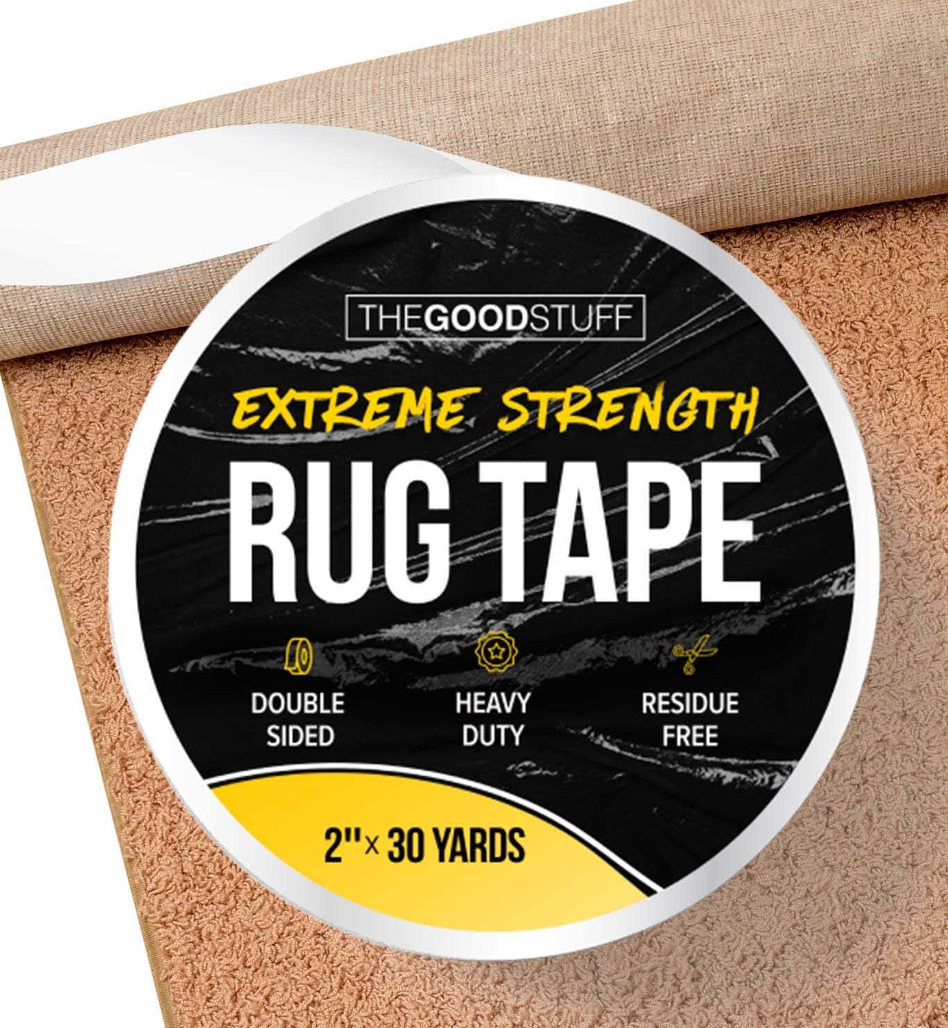Double Sided Rug Tape For Area Rugs, Tape Safe For Hardwood Floors