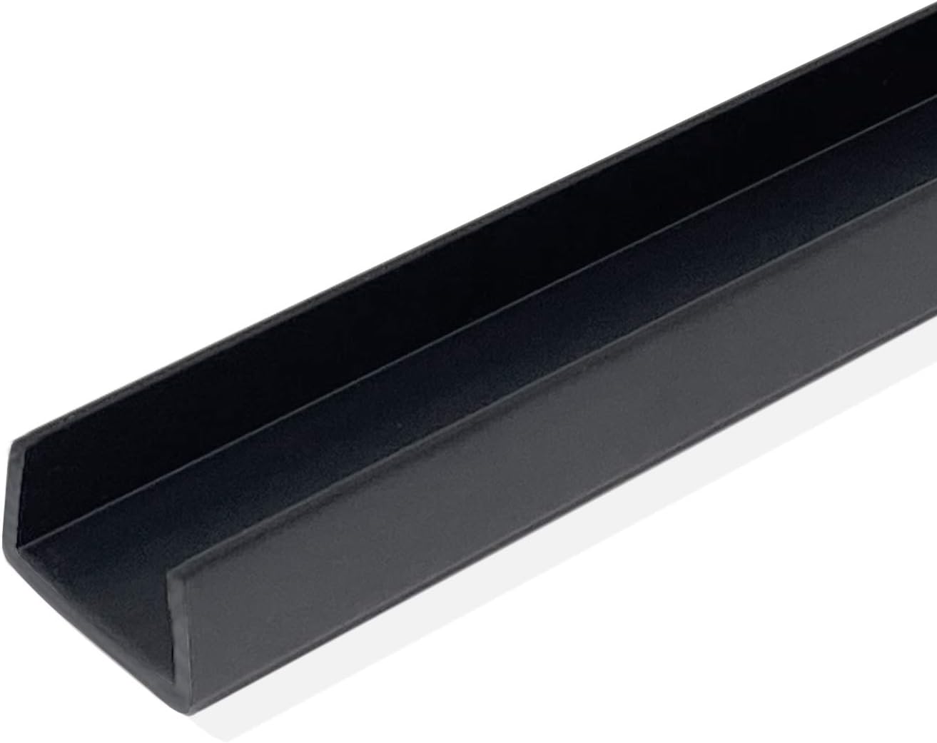 Edge Supply Plastic Edge Guard A 3 4 In X 36 In Lengths Black Plastic U Channel Pack Of 4 A