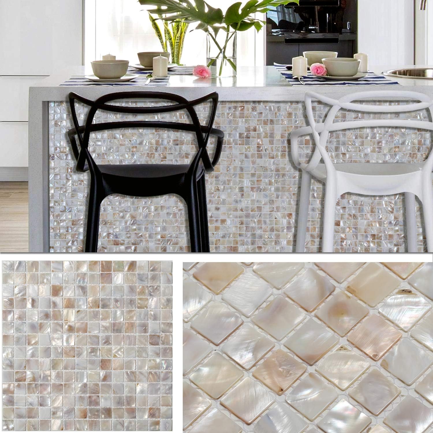 Benice Backsplash Tiles Natural Mother of Pearl,Kitchen ...