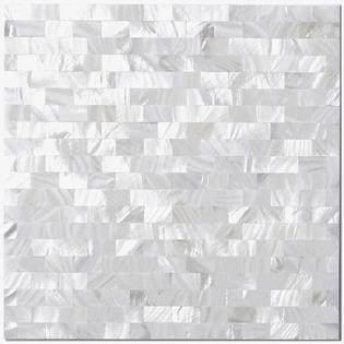 Mother of pearl tile backsplash