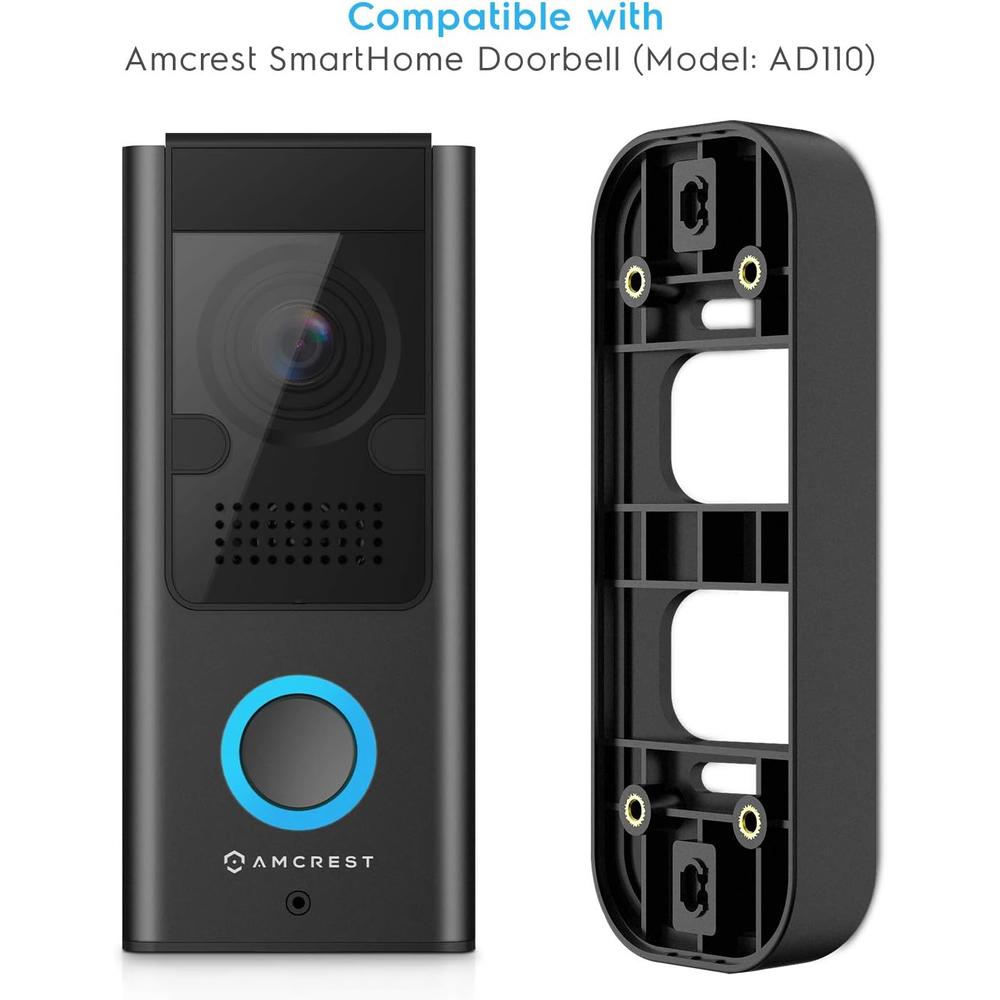 Amcrest Doorbell Adjustable Angle Mount Compatible with  SmartHome Doorbell/WiFi Enabled Video Doorbell,  Bracket Corner Kit/Adjustment