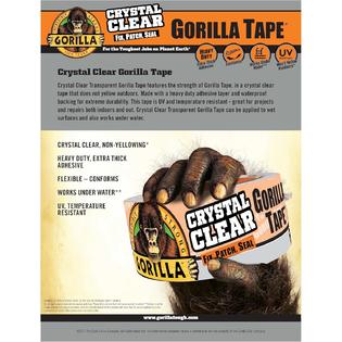 The Gorilla Glue Company Gorilla Crystal Clear Duct Tape 1 a X 18 Yd Clear Pack Of 1