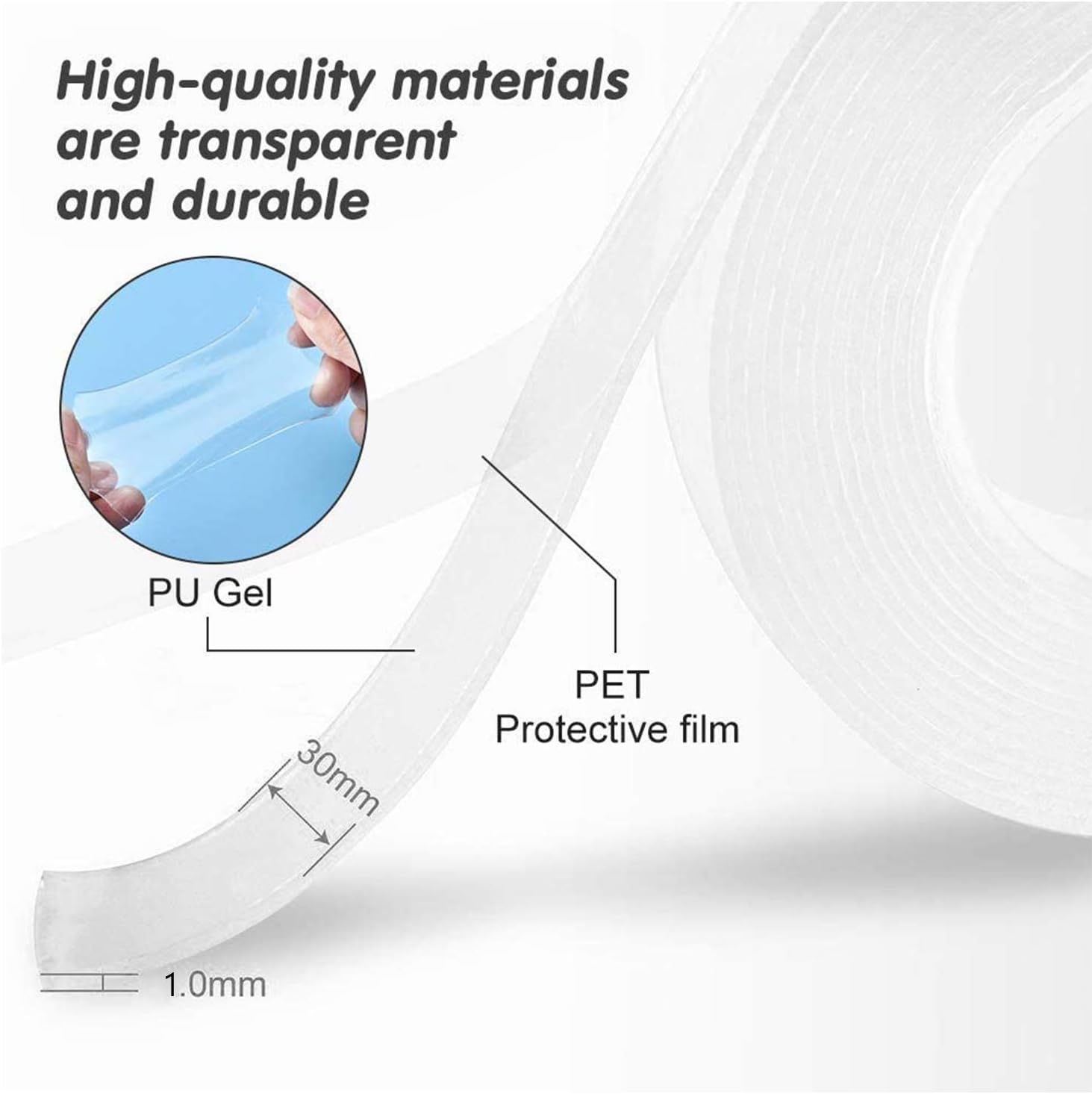 Phinus Nano Double Sided Tape 5m 16 5ft Easy Tape Heavy Duty Washable Strong Wall Tape Removable Transparent Sticky Tape For Home An Phinus Nano Double Sided Tape 5m 16 5ft Easy Tape Heavy Duty Washable Strong Wall Tape Removable Transparent Sticky Tape For Home An