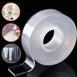 Honwally Removable Adhesive Nano Gel Tape Washable Strong Adsorption Double Sided Clear Silicone Traceless Tape For Wall Kitchen Carpe Honwally Removable Adhesive Nano Gel Tape Washable Strong Adsorption Double Sided Clear Silicone Traceless Tape For Wall Kitchen Carpe