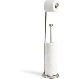 Basics Free Standing Bathroom, Free Standing Bathroom Toilet Paper Holder Stand With Reserve