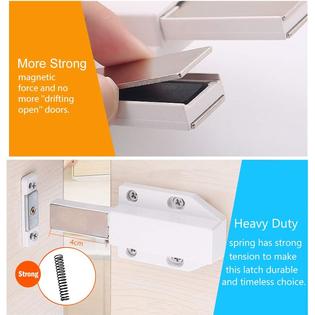 JIAYI Magnetic Push Latch Heavy Duty 20 Pack Push to Open Cabinet Hardware  Magnetic Touch Latches for Large Door Push Release Latch K