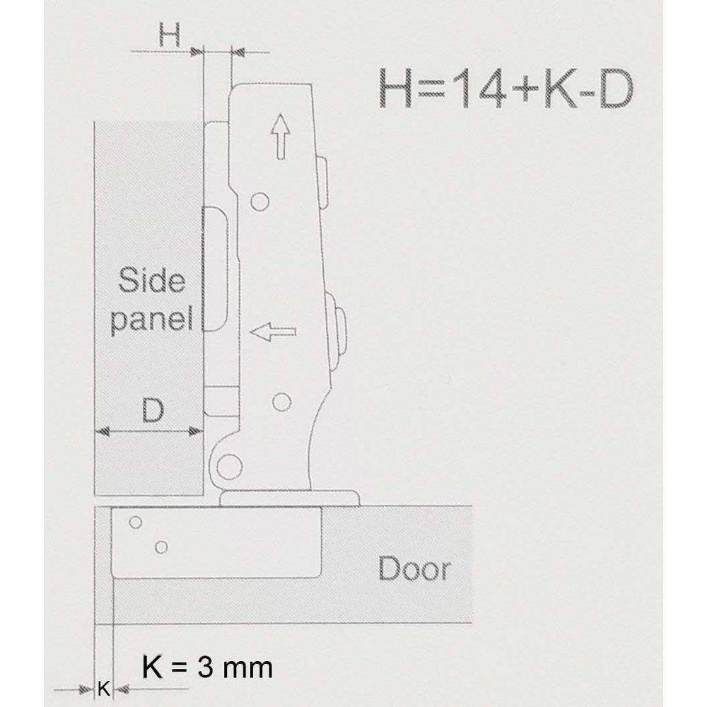 SH-ABC DecoBasics Kitchen Cabinet Frameless Hinges (Pack of 2), Soft Close Door Hinges, Metal Hinges For Kitchen Drawers, Cabinet Hard