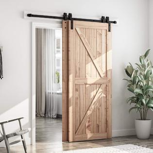 Smartstandard 6ft Bypass Sliding Barn Door Hardware Kit Upgraded One Piece Flat Track For Double Wooden Doors Smoothly Smartstandard 6ft Bypass Sliding Barn Door Hardware Kit Upgraded One Piece Flat Track For Double Wooden Doors Smoothly