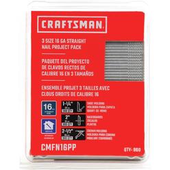 Craftsman Finish Nails, 16GA Straight Project Pack (CMFN16PP)