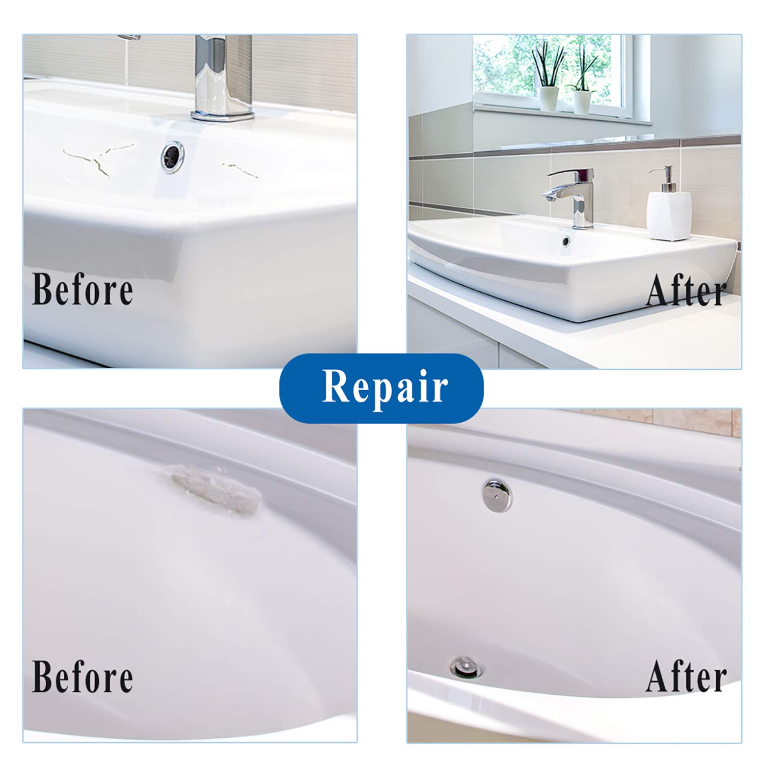 Generic Tub Tile And Shower Repair Kit, Bathtub Chip Repair Kit