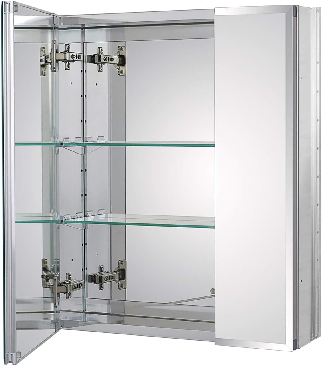 Fundin Aluminum Medicine Mirror Cabinet For Bathroom Recess Installation Only With Double Sided Mirror Door Inch X 24 Inch With A