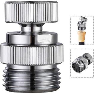 MINGOR SANITARY Swivel Faucet Adapter Kit, Brass 3/4-Inch Garden Hose Adapter with Aerator, Kitchen Sink Faucet Adapter for Female