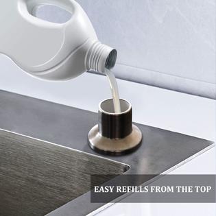 JiuXing 500ml Kitchen Sink Soap Dispenser, Stainless Steel Pump Head Lotion Dispenser for Kitchen Sink, Replacement Liquid soap Bottle