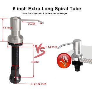 gmcozy Kitchen Sink Soap Dispenser Brushed Nickel Countertop Soap Dispenser  Pump with 41