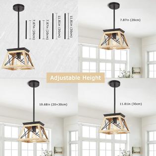 Henveton Rustic Farmhouse Pendant Light 1 Vintage Metal Cage Kitchen Island Lighting Fixtures Henveton Rustic Farmhouse Pendant Light, Farmhouse Pendant Lighting Fixtures