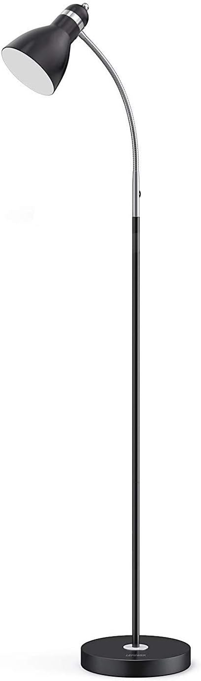 Lepower Metal Floor Lamp Adjustable Goose Neck Standing With Heavy Based E26 Base Torchiere Light For Living Room B Lepower Metal Floor Lamp Adjustable, Torchiere Floor Lamp With Built In Motion Laval