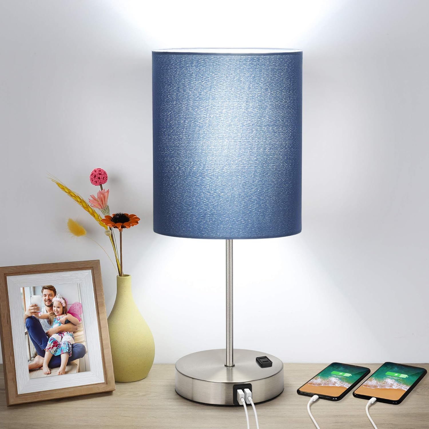 Shinetech Touch Control Table Lamp 3 Way Dimmable Bedside Desk With 2 Usb Ports Shinetech Touch Control Table Lamp 3, Touch Control Bedside Lamp With 2 Usb Ports