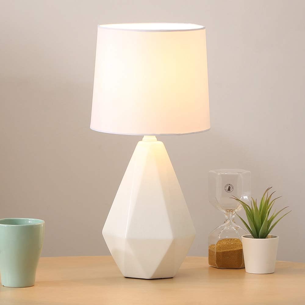 Sottae Modern Small Ceramic Table Lamp, Small Low Table Lamp