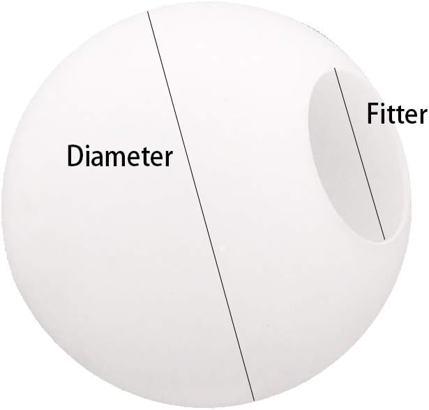 Sunwo Lighting Fixture Replacement Globes Neckless Top Opening Frosted Opal White Glass Lamp Shades Diameter 4 Fitter 1 18 Sunwo Lighting Fixture Replacement, Glass Lamp Shade Fitter Sizes