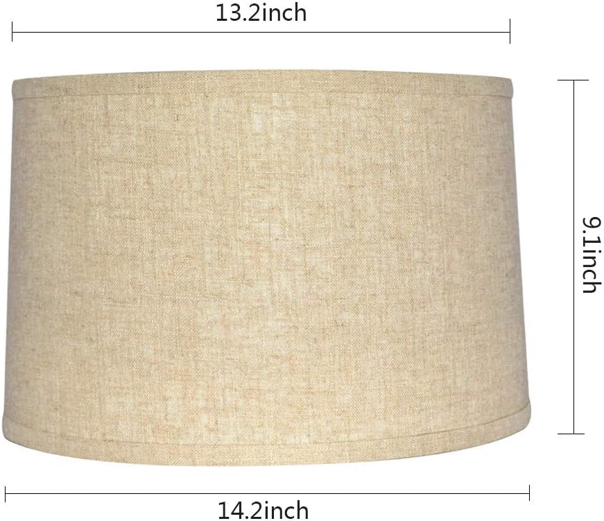 Tootoo Star Brown Lamp Shade Large Drum Lampshade For Chandeliers Floor Light And Table 13x14x9 Fabric Natural Line Tootoo Star Brown Lamp, How To Line A Lampshade With Fabric