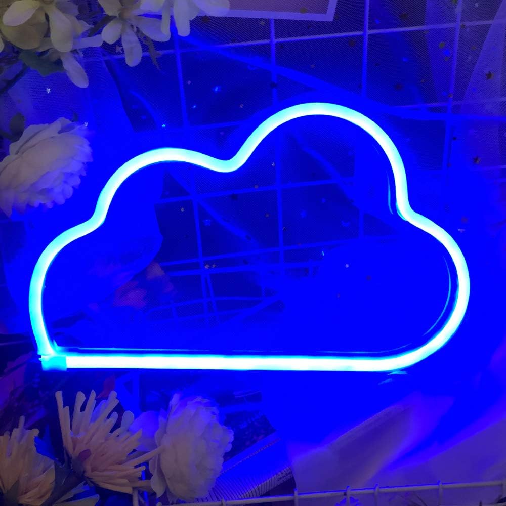 Protecu Cloud Light Neon Sign Led Signs For Bedroom Neon Signs For Wall Decor Neon Lights Light Up Signs For Kids Living Room Birthd