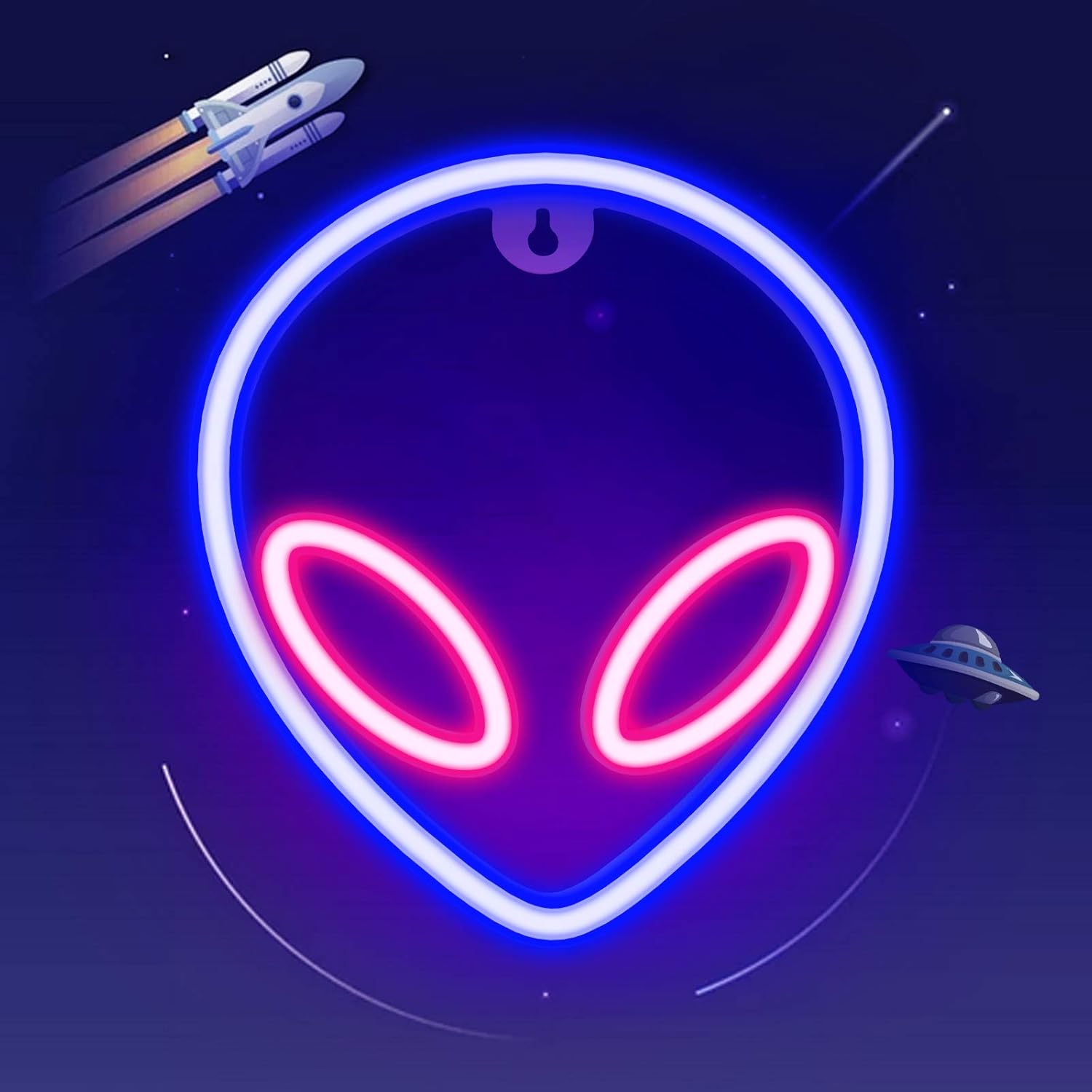 Ifreelife Alien Neon Lights For Wall Decor Battery Usb Operated Decorative Led Signs Blue Pink Light Up Home Ki - Neon Light Up Wall Decor Ifreelife Alien Neon Lights For Wall Decor Battery Usb Operated Decorative Led Signs Blue Pink Light Up Home Ki - Neon Light Up Wall Decor