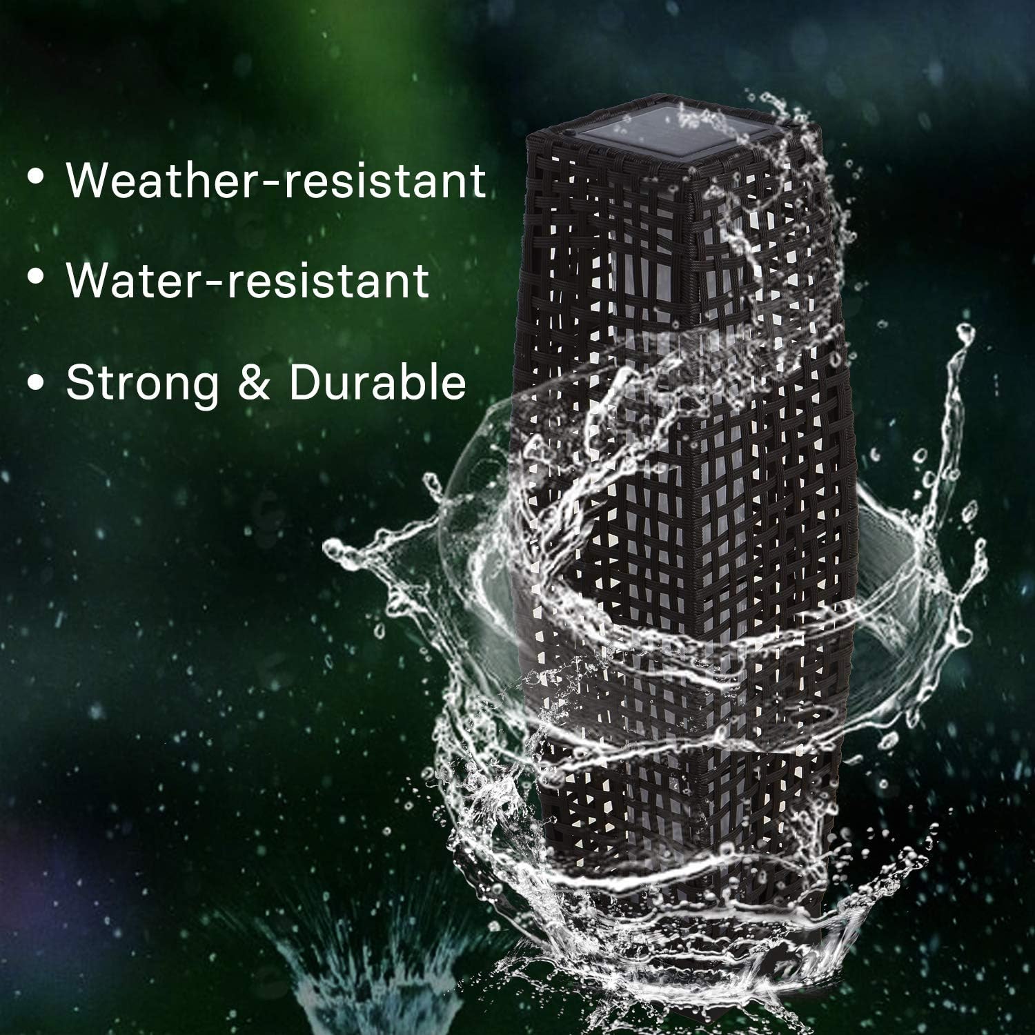 Grand Patio Outdoor Solar Powered Woven Resin Wicker Floor Lamp For Deck Garden Lawn Driveway Pool Porch Grand Patio Outdoor Solar Powered Woven, Grand Patio Outdoor Solar Powered Resin Wicker Floor Lamp