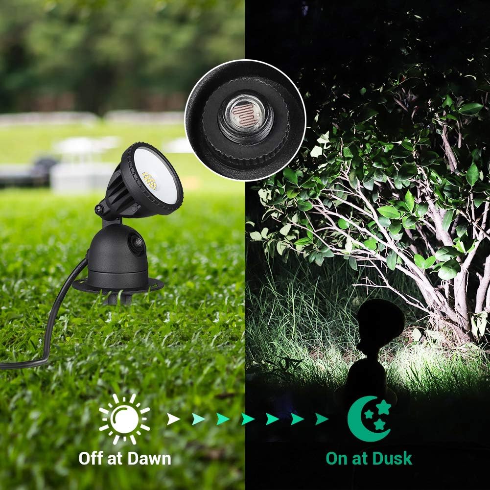 Outdoor Led Spotlight Waterproof Dusk, 120v Outdoor Led Landscape Lighting