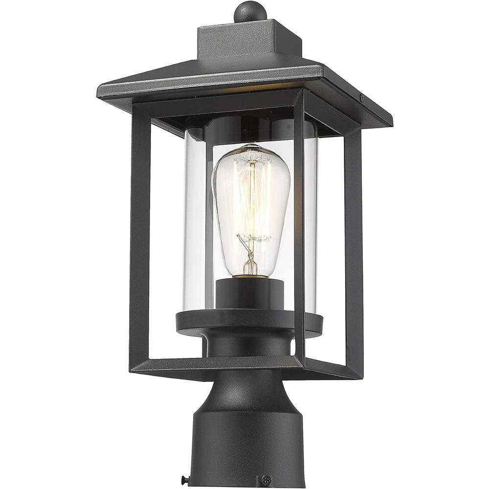 Rosient Outdoor Post Lights, Exterior Post Lantern, Outdoor Post Lamp, Pathway Post Lighting Fixture, Pillar Light in Black Finish