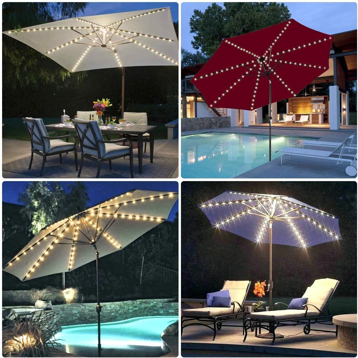 Horava Us Inc Ish09 M955887mn Solar Patio Umbrella Lights Outdoor Powered Waterproof With String For Beach Deck Horava Us Inc Ish09 M955887mn Solar, Solar Powered Lights For Outdoor Umbrella