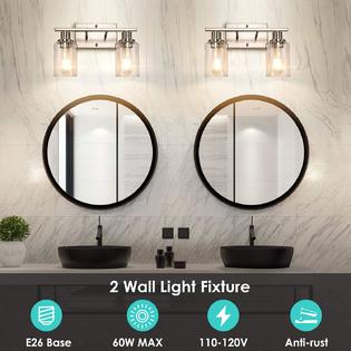 Shinetech 2 Light Bathroom Vanity Light Fixtures Shinetech 2 Light Bathroom Vanity Light Fixtures
