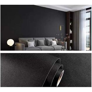 Yancorp Matte Black Wallpaper Plain Vinyl Film Self Yancorp Matte Black Wallpaper Plain Vinyl Film Self