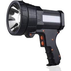 YIERBLUE Rechargeable spotlight, Super Bright 6000 Lumen LED Flashlight Handheld spotlight 10000mAh Long Lasting Large Flashlight Search