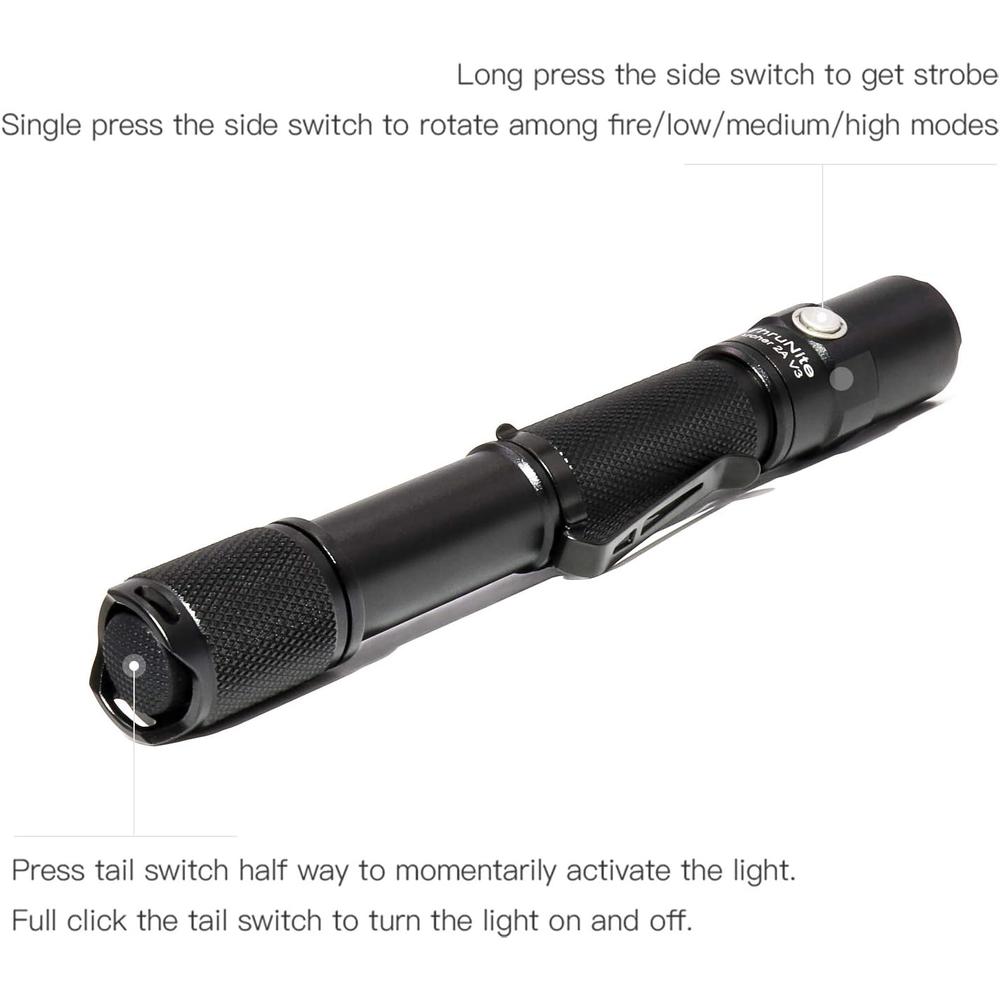 Thrunite Archer 2A V3 500 Lumens EDC Flashlight, Cool White AA Battery LED Flashlight - CW