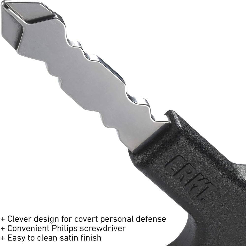 Columbia River Knife & Tool (CRKT) CRKT Williams Defense Key: EDC Personal Defense Key Chain Tool with Phillips Head Screwdriver Tip 9705