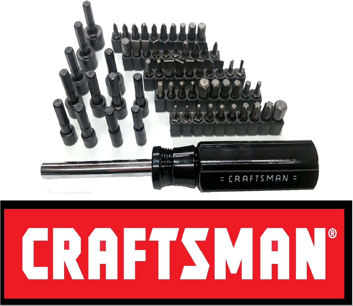 Craftsman 63 Pc Piece Bit Nut Driver Set + Magnetic Screwdriver Handle 43373