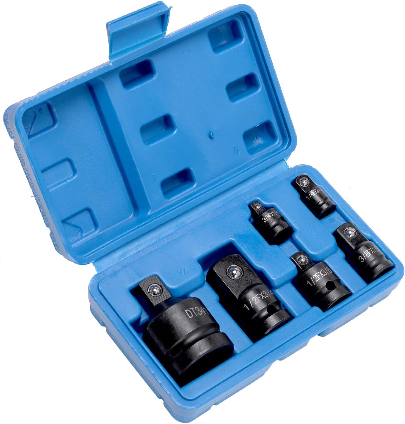 Changxu Helakls 1 4 3 8 1 2 3 4 Inch Drive 6 Piece Female To Male Air Impact Adapter And Reducer Socket Set Cr Mo Steel Ball Detent