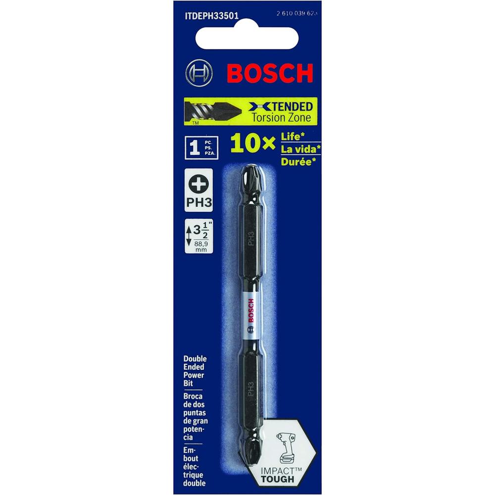 Bosch ITDEPH33501 3.5 In. Phillips #3 Double-Ended Impact Tough Screwdriving Bit