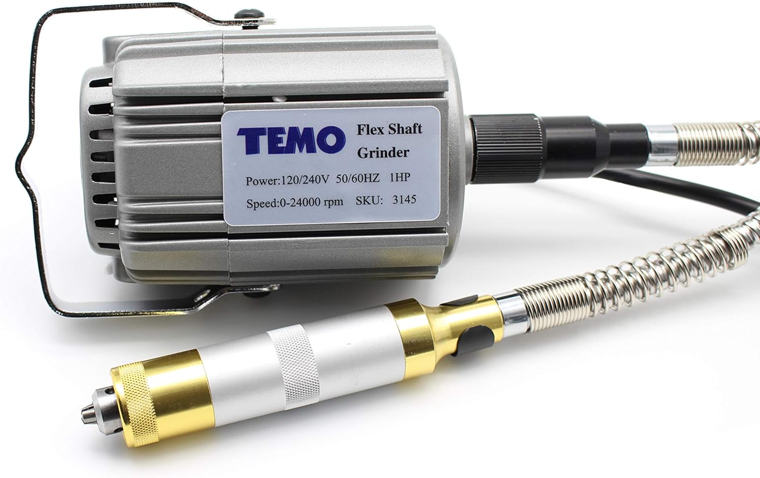 Golden Coulee TEMO Heavy Duty Grinder Polishing Rotary Tool with Foot Pedal and Flexible Shaft