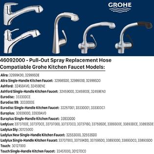 AweLife 46092000 Kitchen Faucet Hose Replacement Parts, Pull-Out Spray Replacement Hose for Grohe Ladylux Replacement Parts, Alira Sink