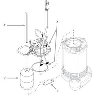 Wayne Water Systems Wayne Cdu800 1 2 Hp Submersible Cast Iron And Steel Sump Pump With Integrated Vertical Float Switch