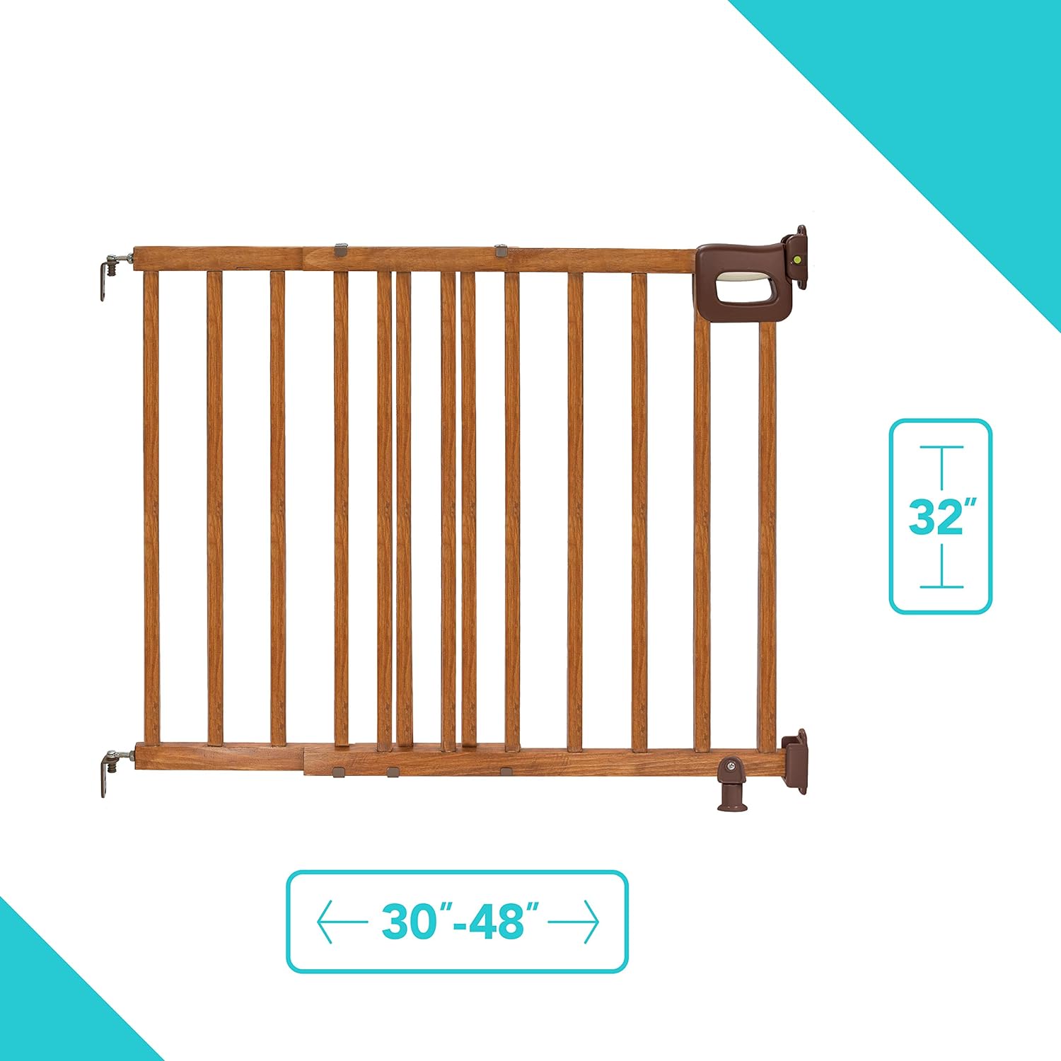 Summer Infant Stairway Simple to Secure Wood Gate, 30-48 Inch Wide