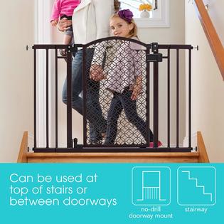 No Summer Modern Home Decorative Walk Thru Baby Gate Metal With Bronze Finish Decorative Arched Doorway A No Summer Modern Home Decorative Walk Thru Baby Gate Metal With Bronze Finish Decorative Arched Doorway A