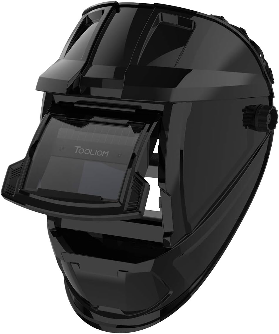 TOOLIOM Flip Up Welding Helmet 3.64 x 1.67 inch Auto Darkening Clamshell Welding Mask True Color Lift Front Welding Hood