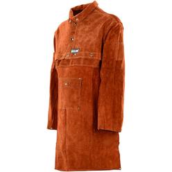 Generic QeeLink Leather Welding Work Apron with Sleeve - Heavy Duty Leather Flame Resistant Welding Jacket | Blacksmith Apron